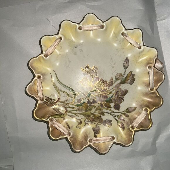 Doulton Burslem "Spanish Ware" Cabinet Plate Floral Pattern - Picture 3 of 7